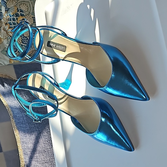 Nine West Shoes Womens Nine West Electric Blue Pumps Poshmark